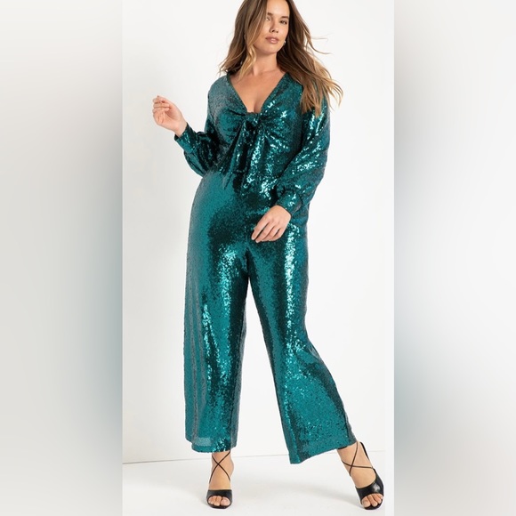 Eloquii Sequin Jumpsuit